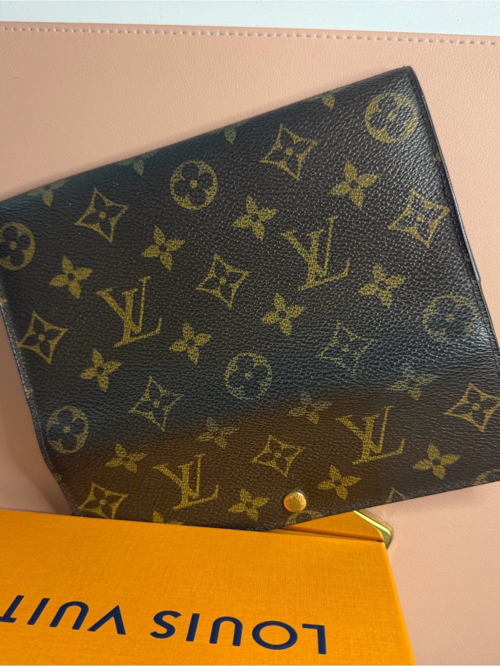 Louis Vuitton Vintage Monogram Sarah Wallet Envelope Long Brown w/COA and Box - Picture 3 of 13